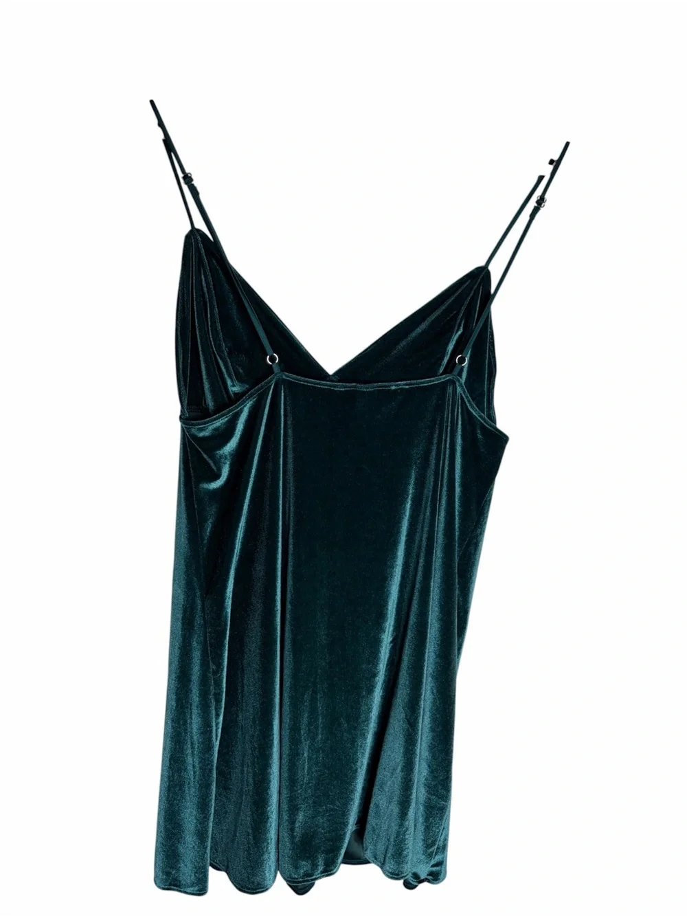 Victoria’s Secret 2023 green velvet v neck mini nightgown size XL